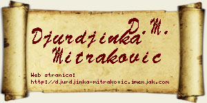 Đurđinka Mitraković vizit kartica